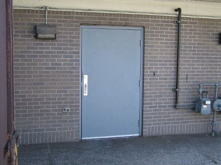 Commercial metal entry door