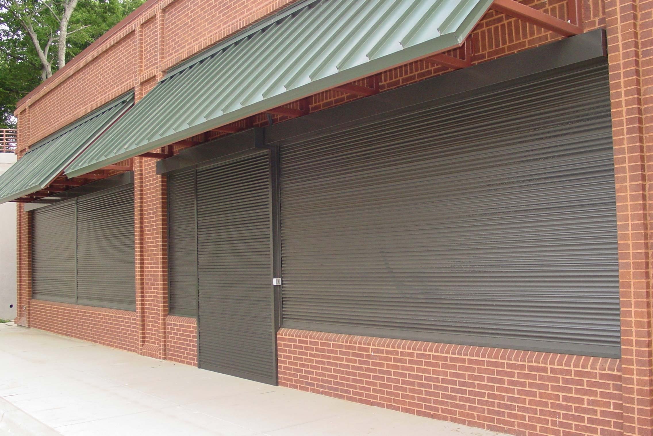 Store Exterior with Rolling Security Shutters.