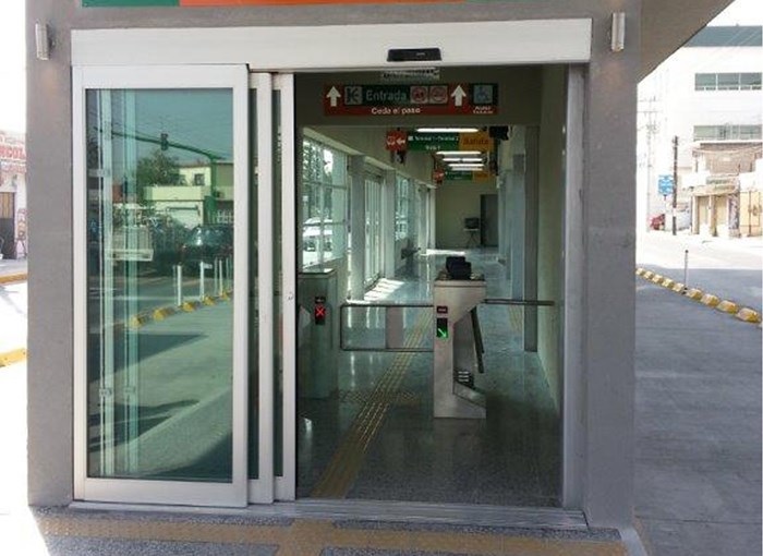 Telescoping Automatic Entry Door.